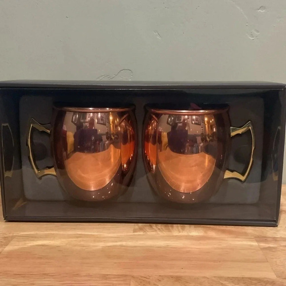 SET OF COPPER FINISHED MOSCOW MULE MUGS MADE BY STYLE. PERFECT COCKTAILS. NWTS! - Picture 3 of 8